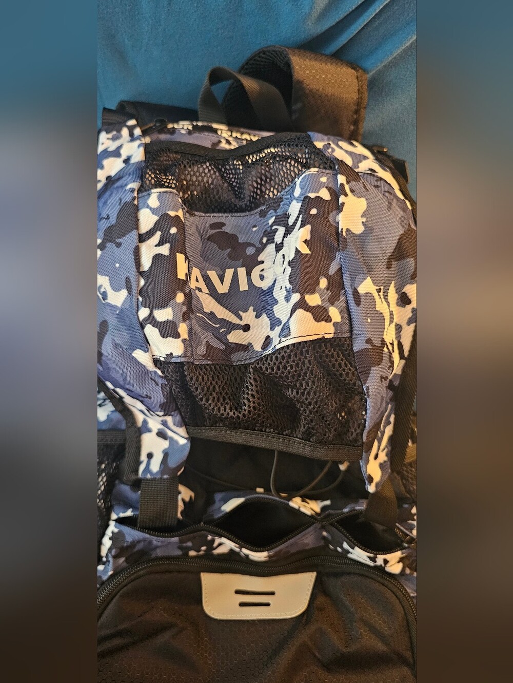 Blue Camo Baseball Backpack - Sports Backpack - Picture 4 of 5